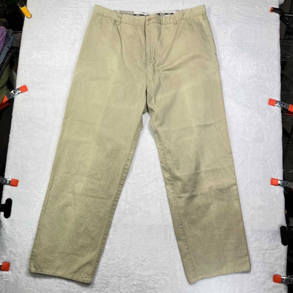 Vintage Quiksilver Edition Pants Mens Beige Cotton Straight Classic Formal - W37